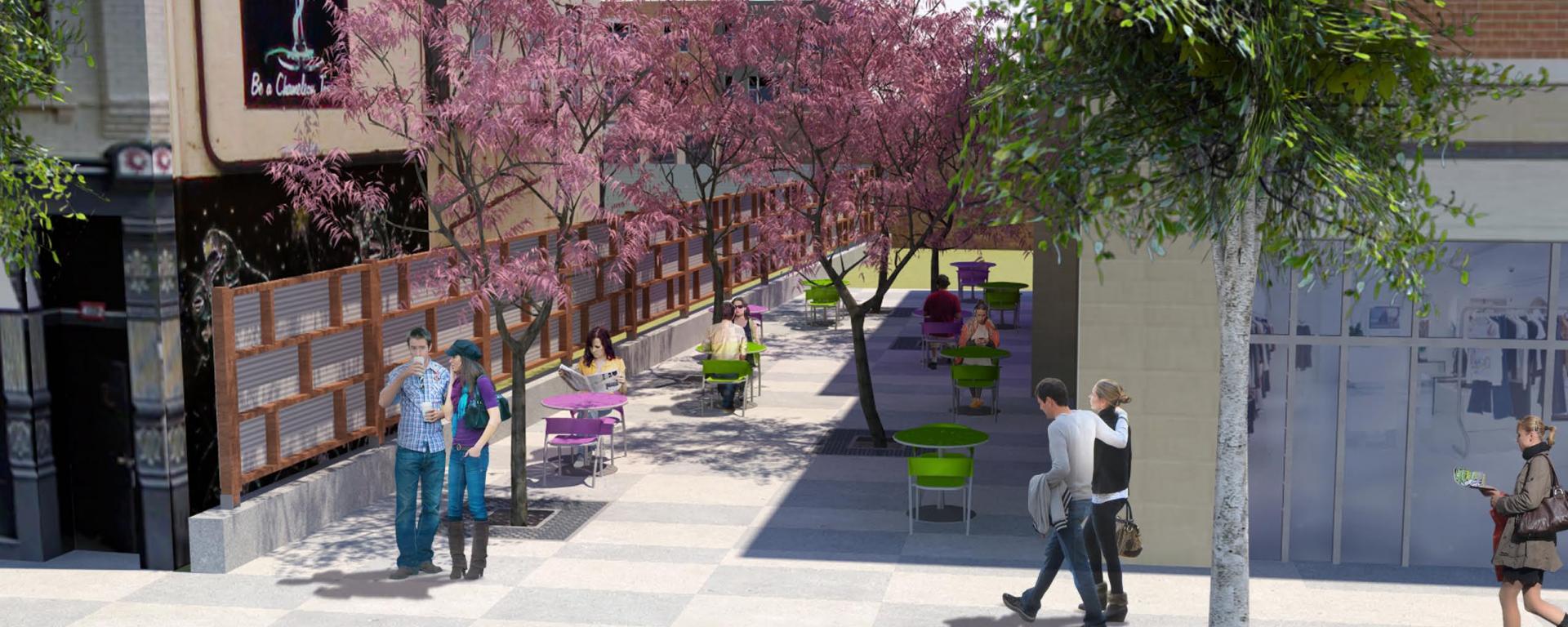 rendering of courtyard 