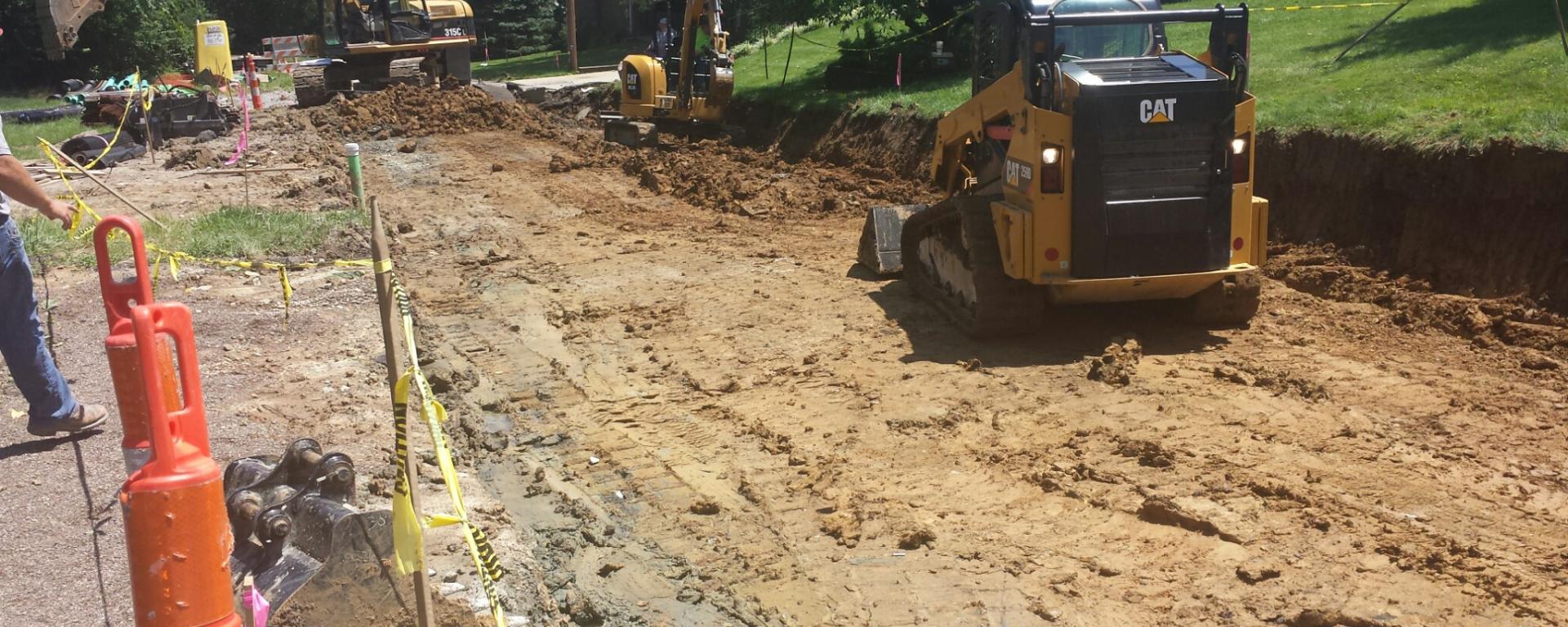 roadway under construction