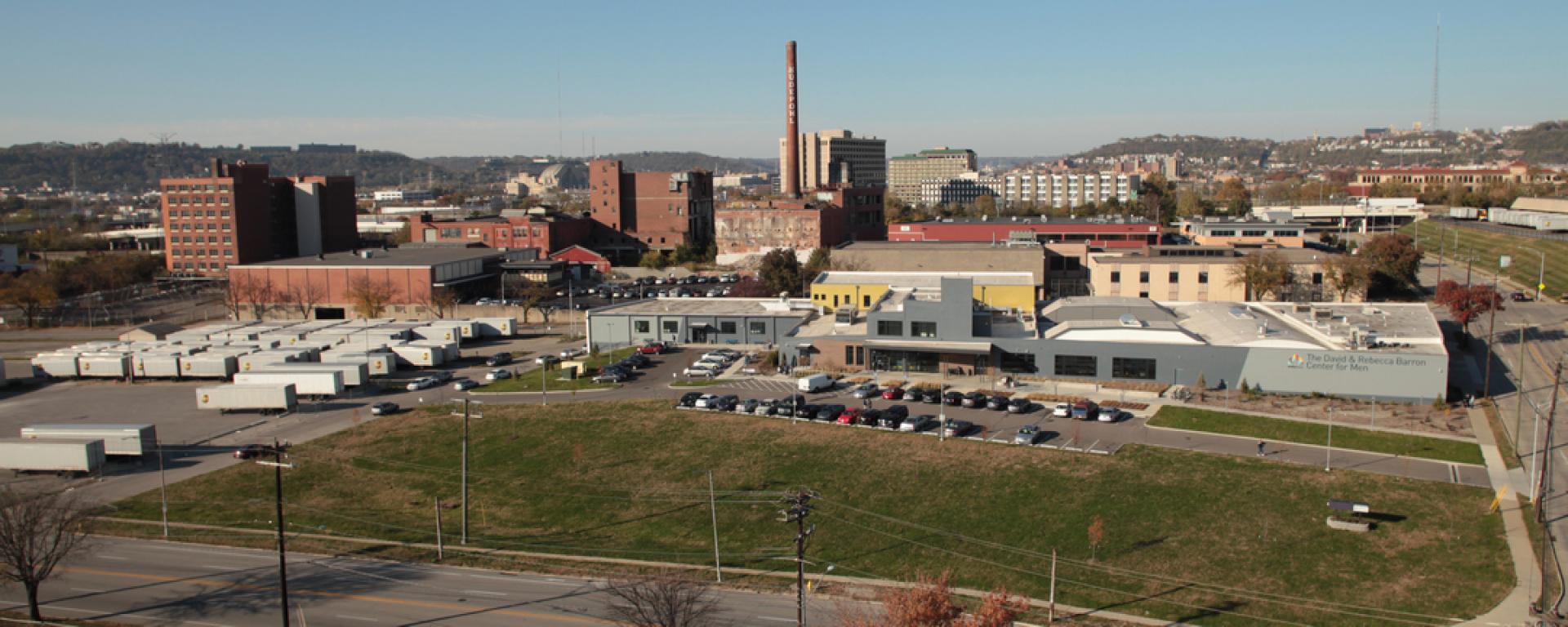 Aerial view of Shelterhouse Center for Men