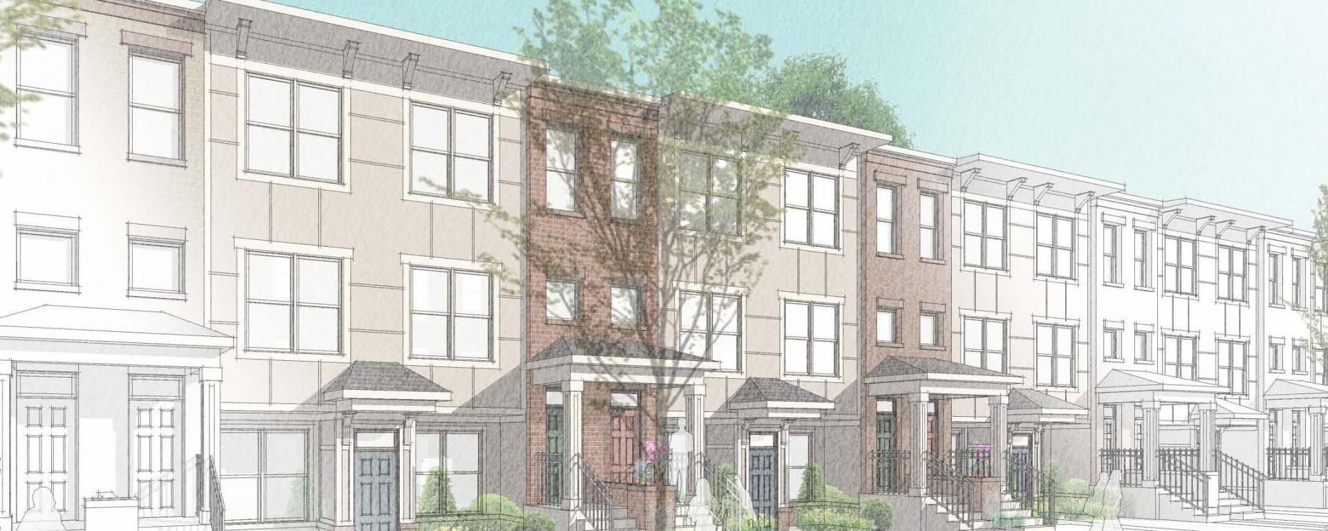 rendering of townhomes