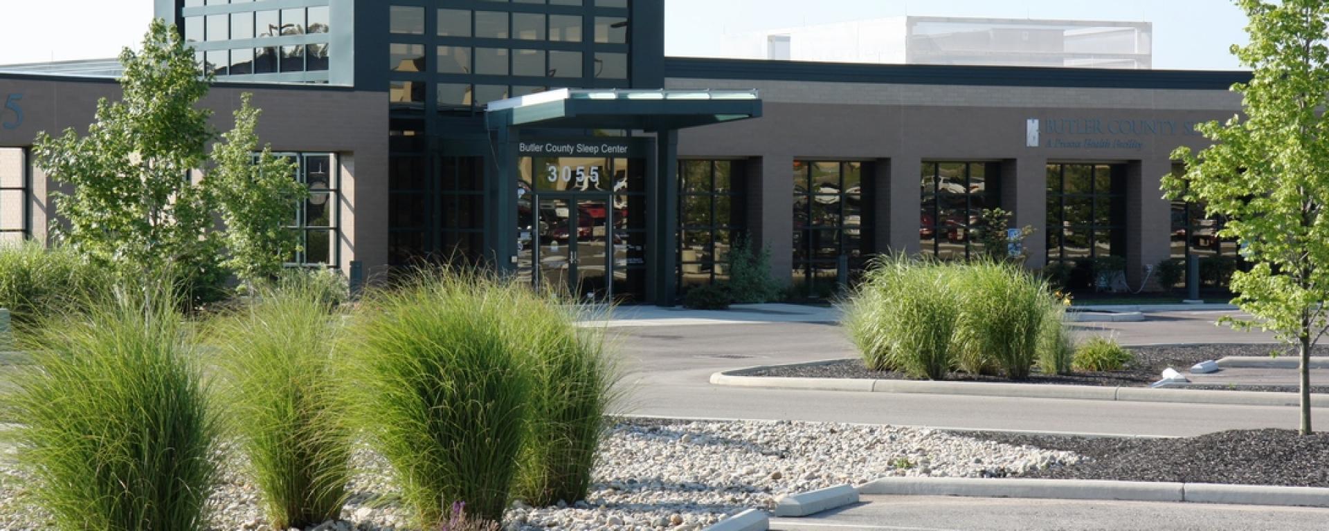 front entrance and landscaping