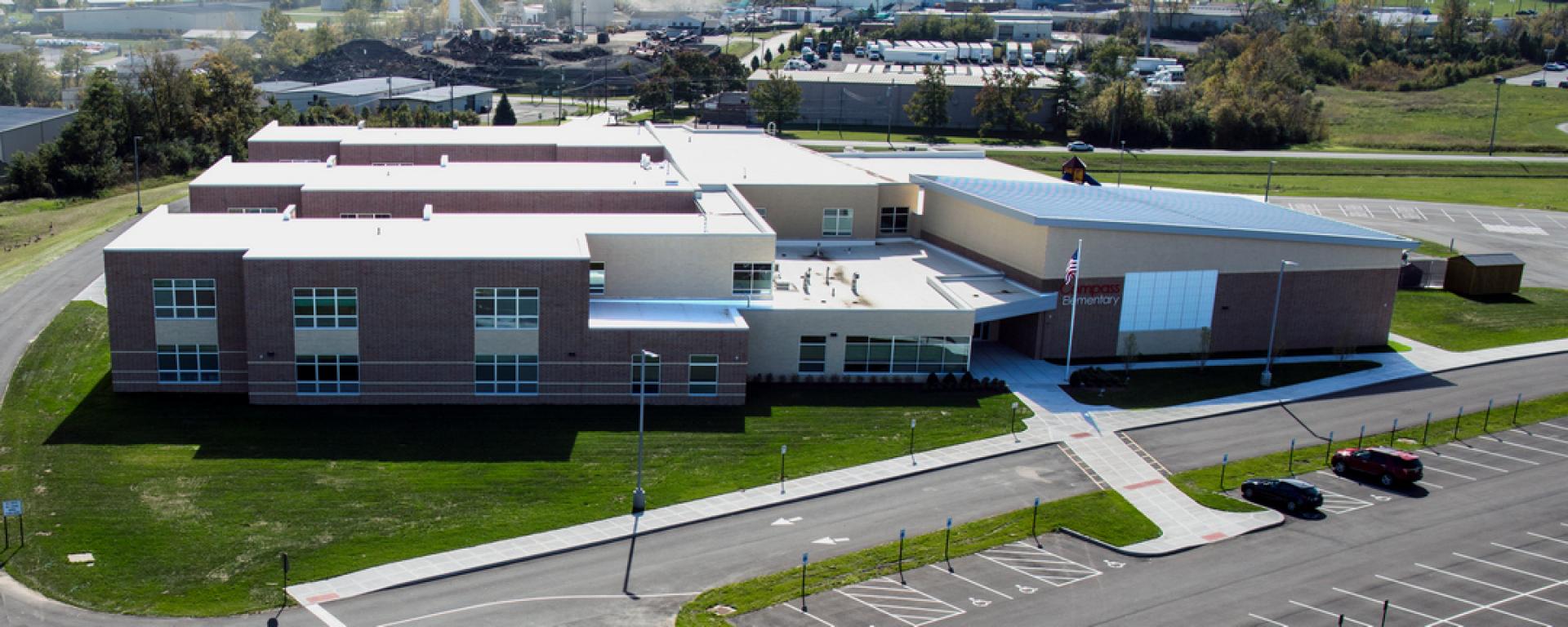 aerial of school campus