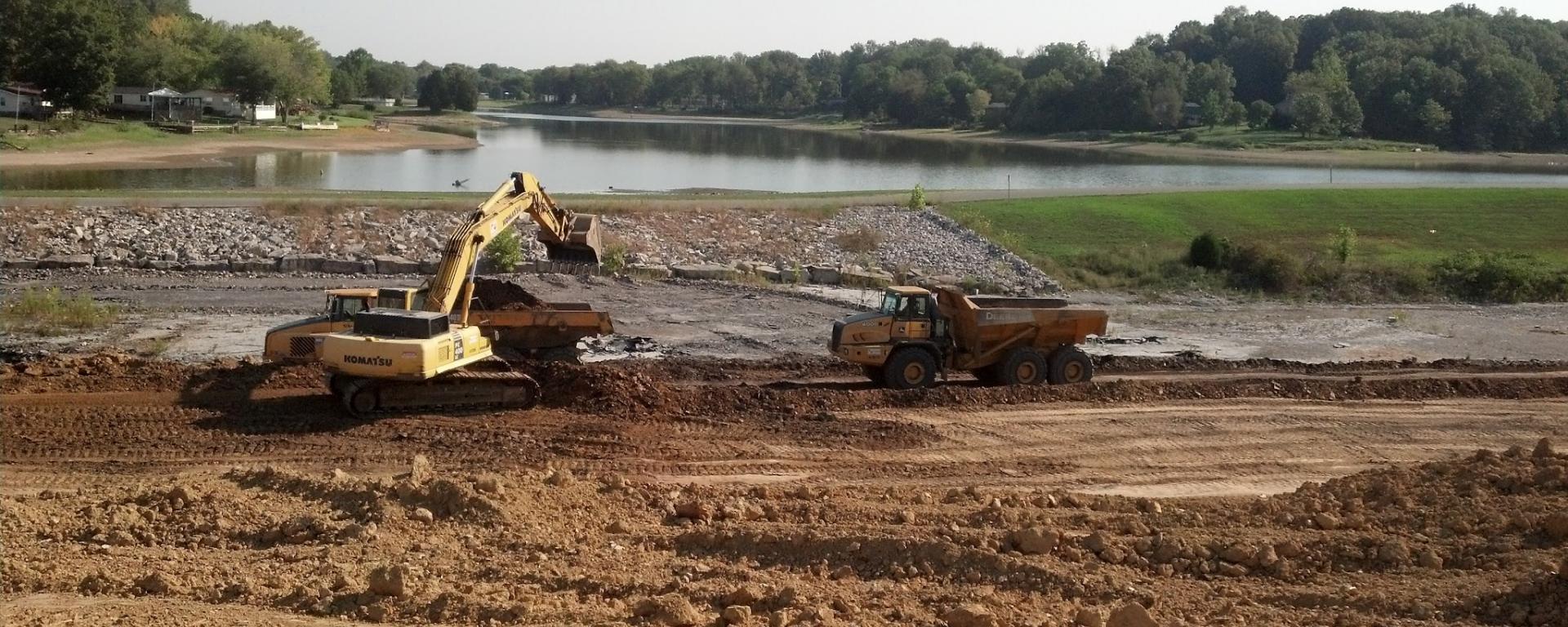 dam under construction