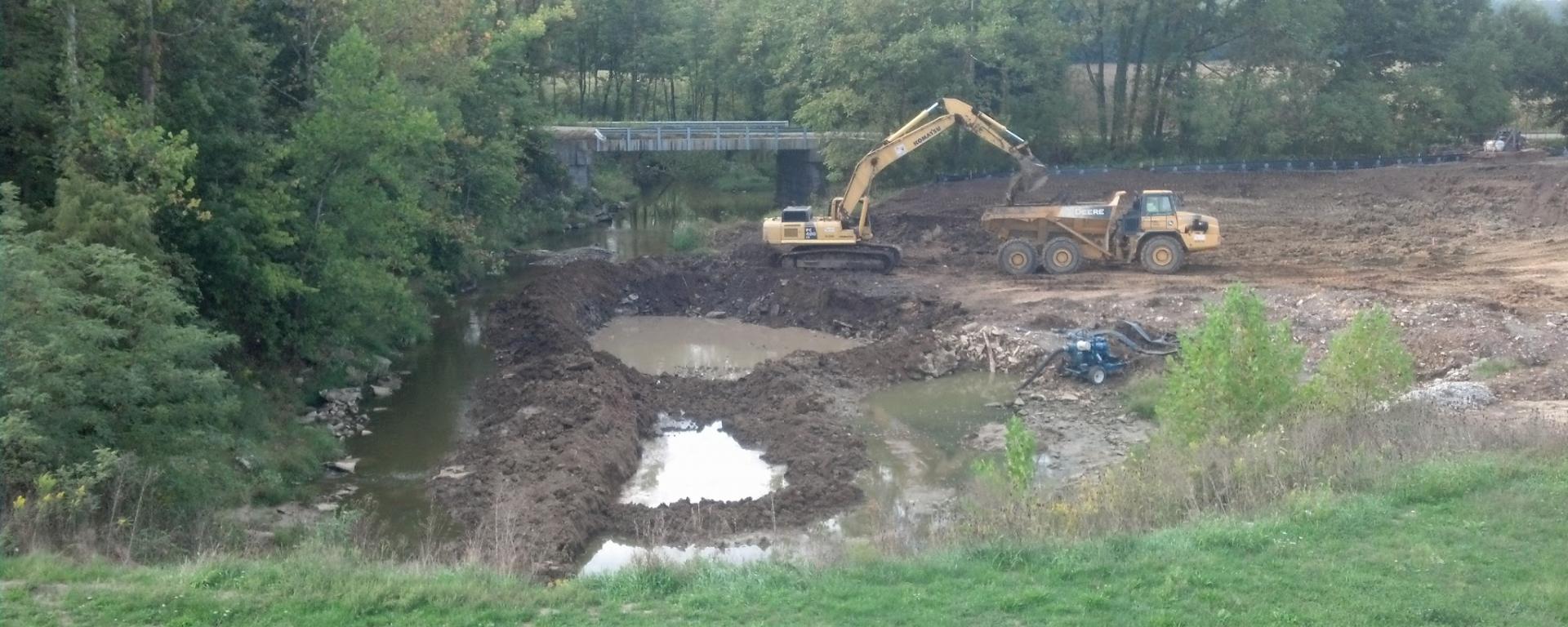 dam under construction