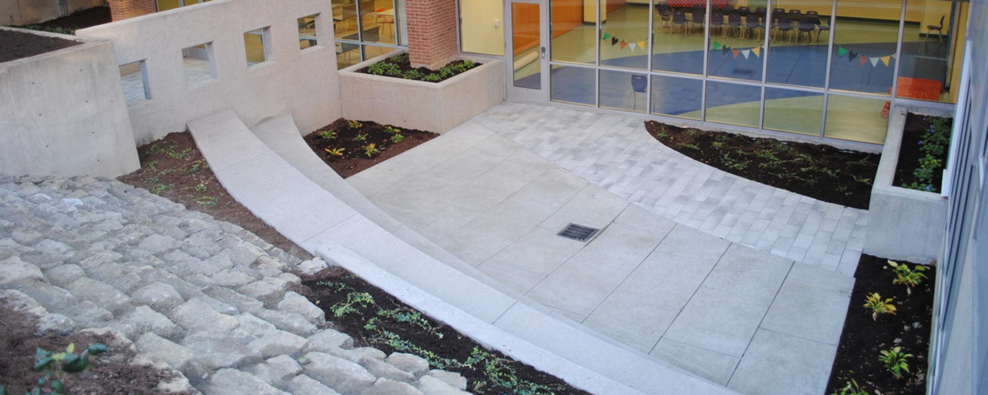 Courtyard inside Kenton County Public Library 