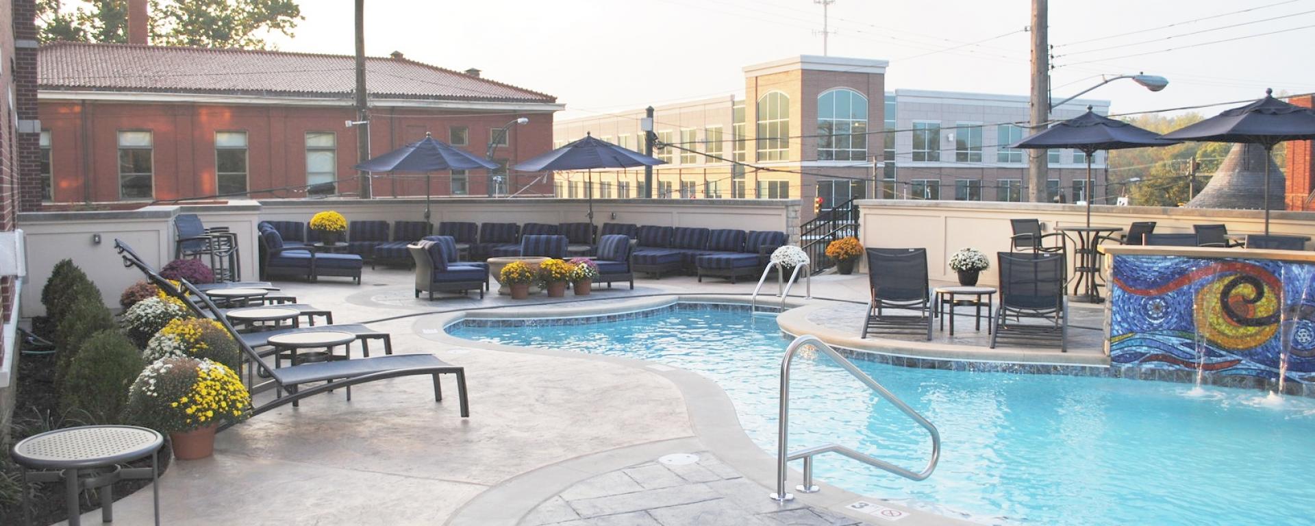 pool inside interior courtyard