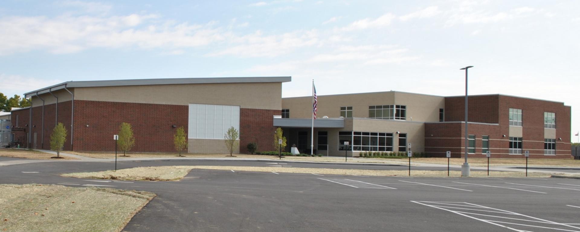 Parking lot view of Fairfield Central Elementary School