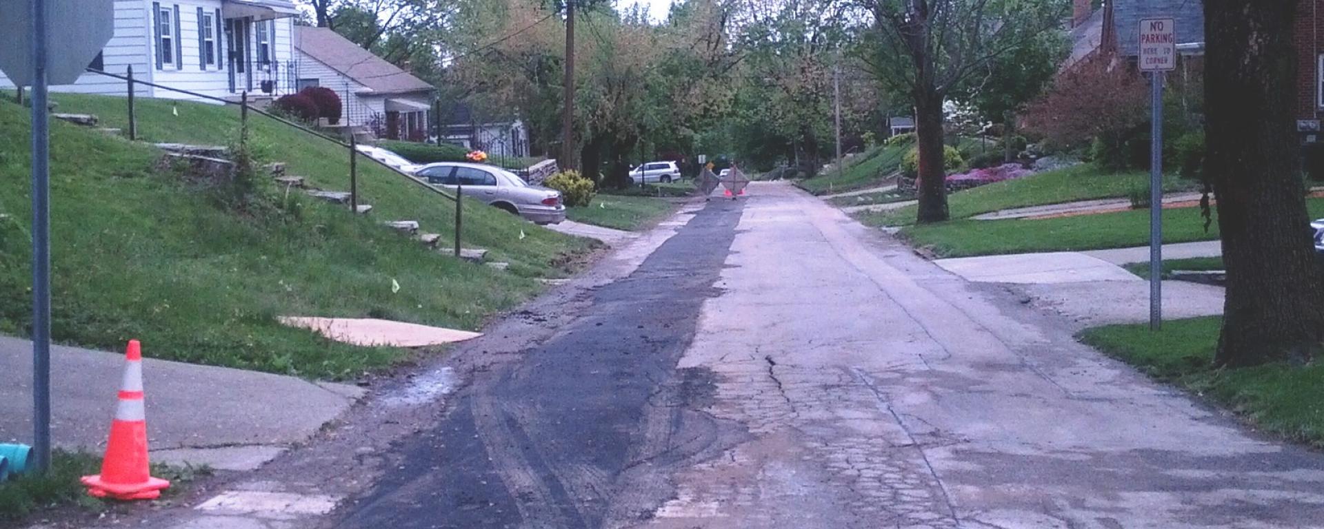 roadway after construction