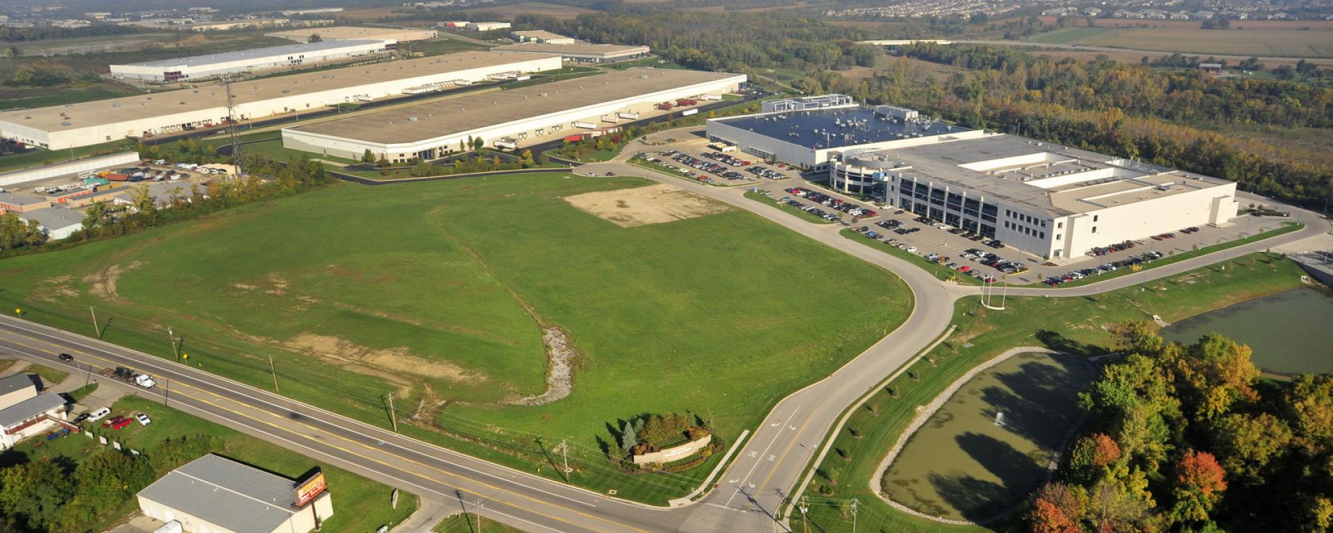 aerial of industrial park