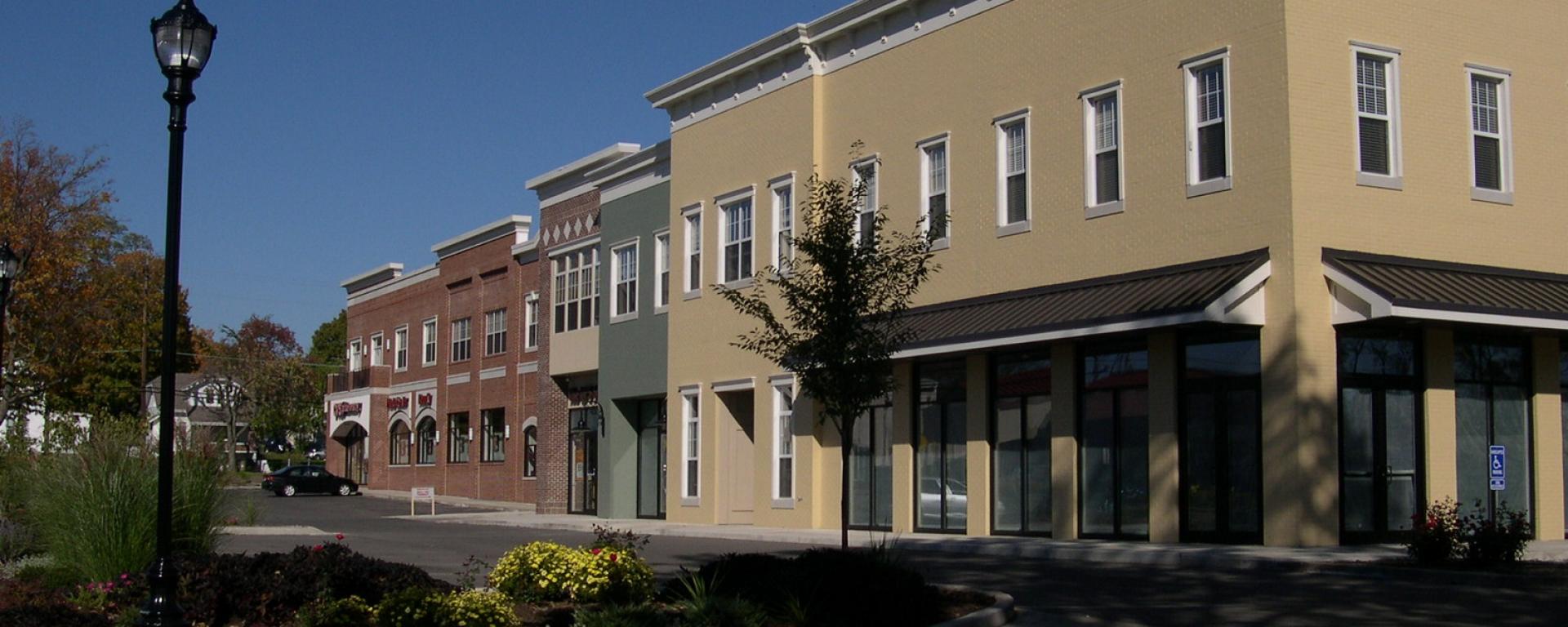 streetscape of building