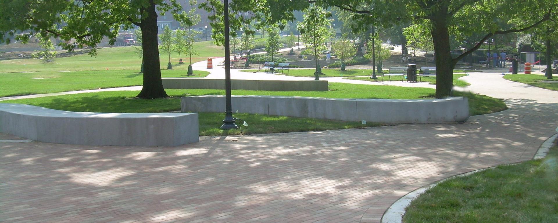 walkway and outdoor seating