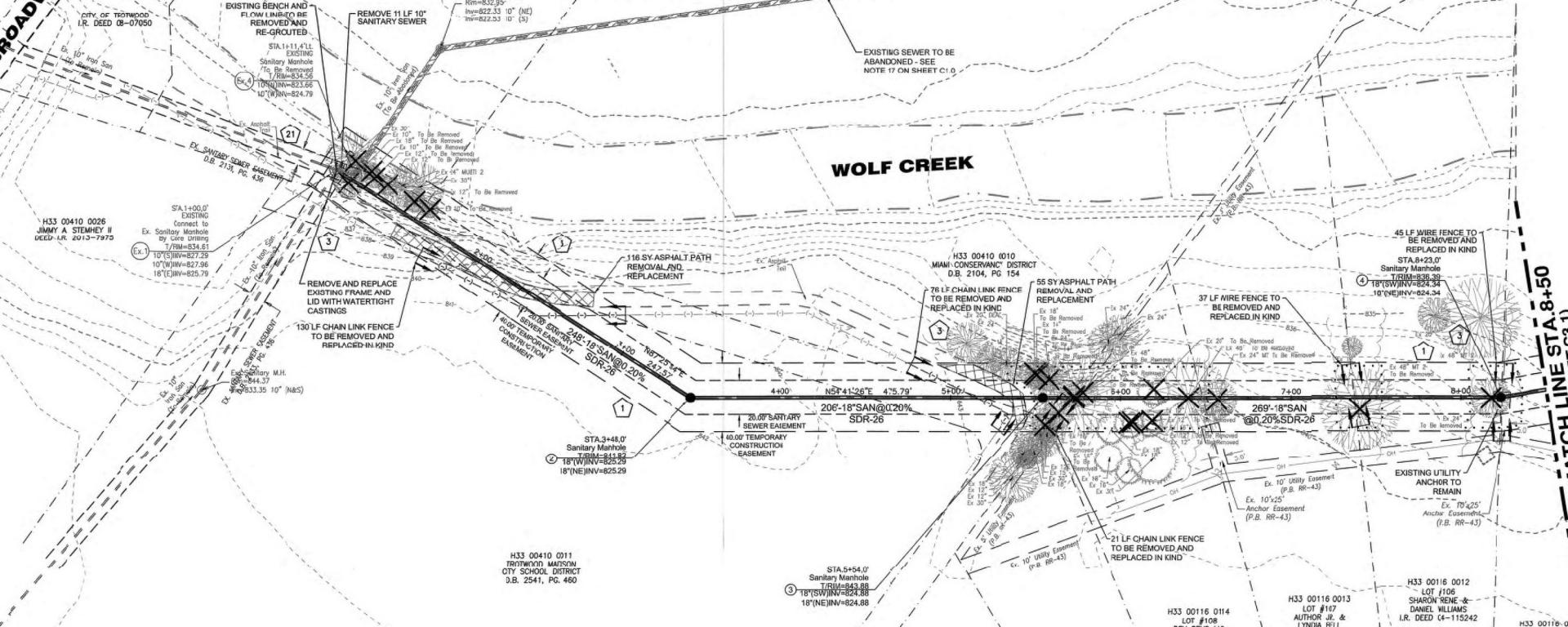 design plan of sewer trunk