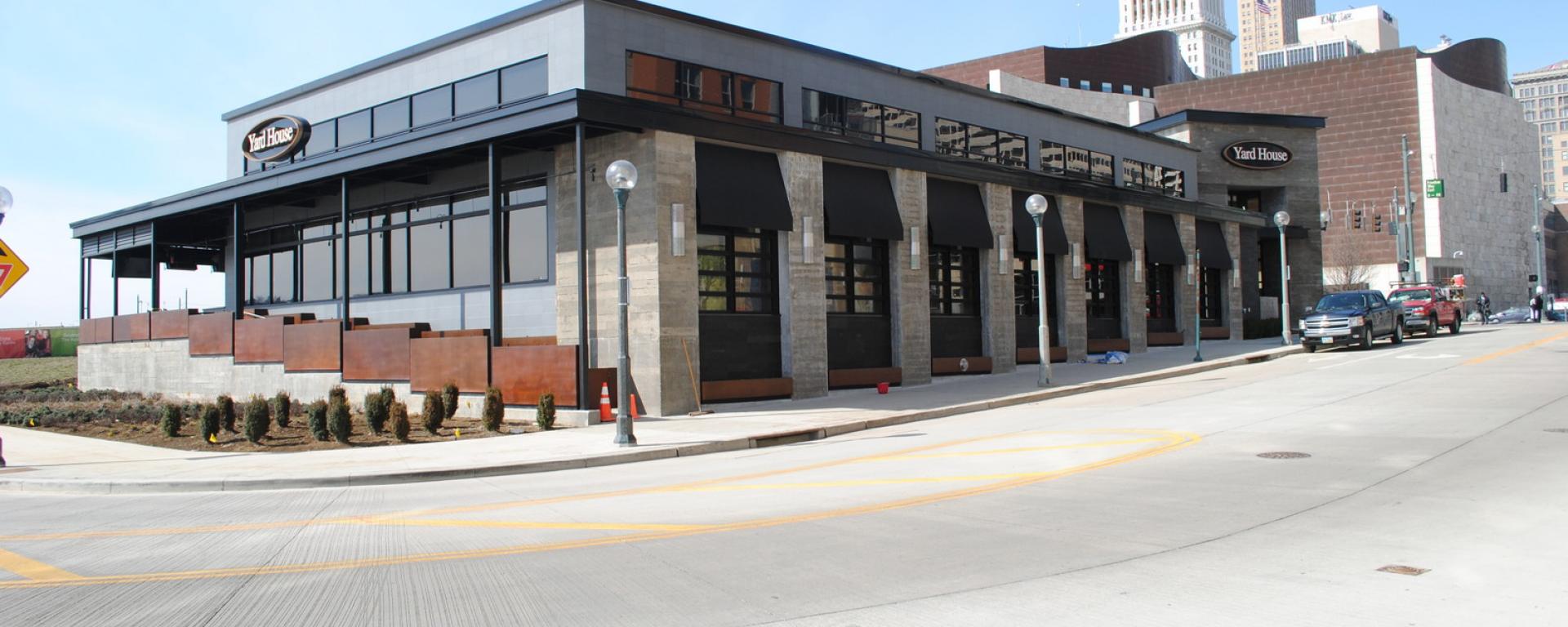 streetscape of building on sunny day