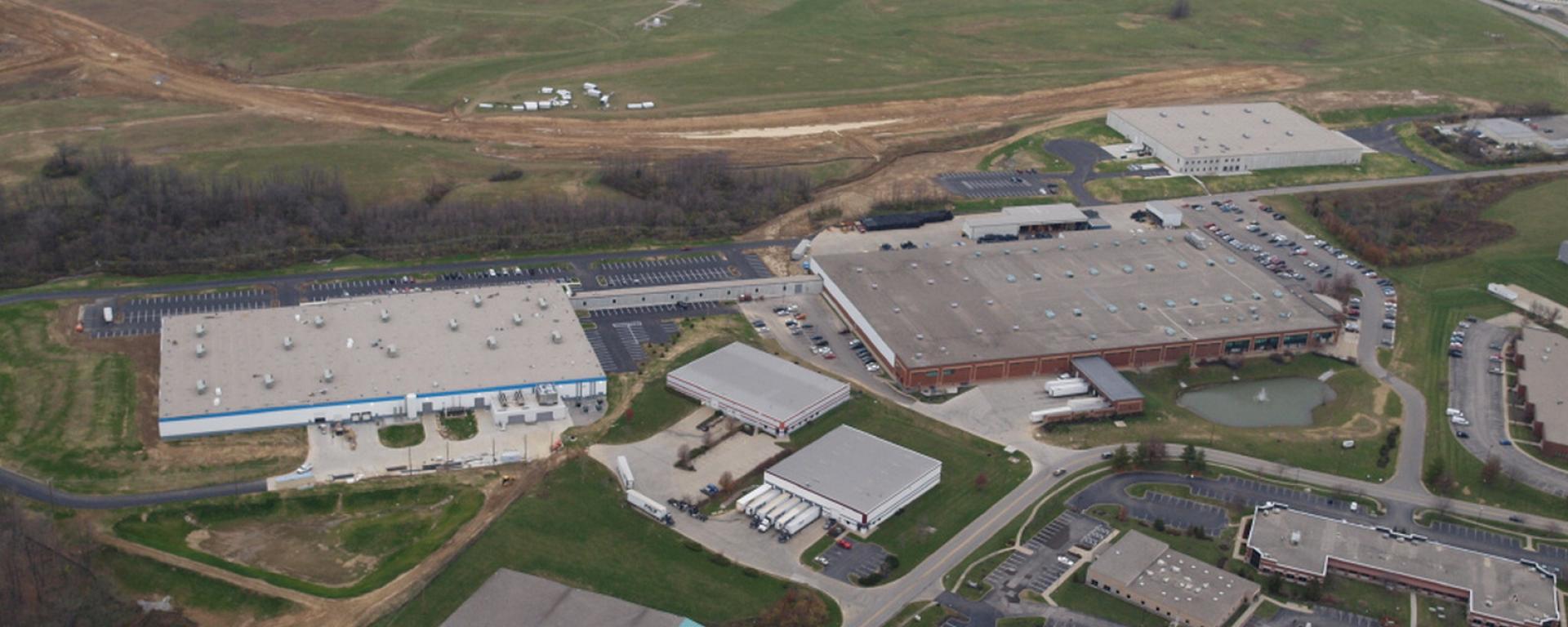 aerial of industrial park