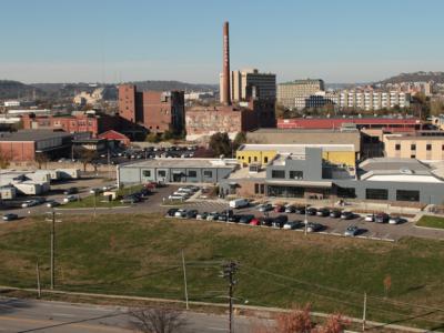 Aerial view of Shelterhouse Center for Men