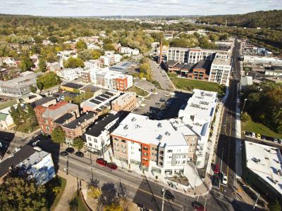 aerial photo of apartment complex