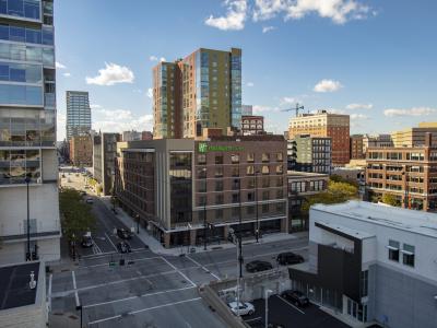 aerial in downtown Cincinnati