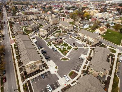 aerial image of housing development 