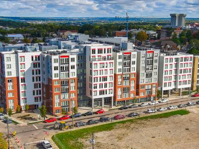 Aerial of The Deacon Apartment Building