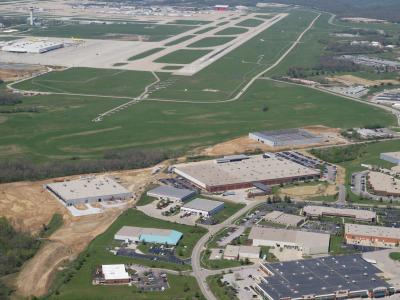 aerial of industrial park